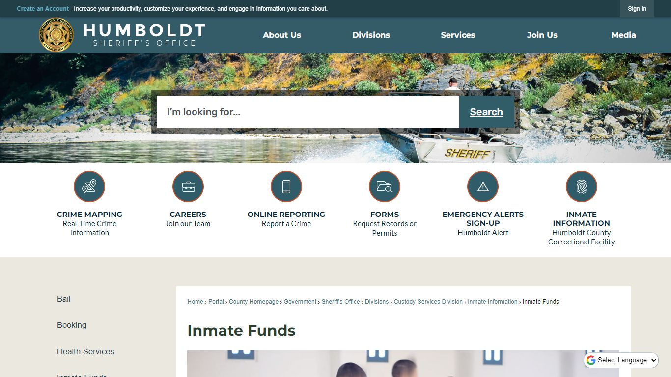 Inmate Funds | Humboldt County, CA - Official Website